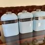 3 Swan Retro Enamel Airtight Storage Containers Powder Blue 1 litre Image 4
