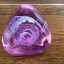 Purple pink irregular shape glass pebble Paper weight Image 6