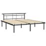 Bed Frame Black Metal 200x200 cm Image 4