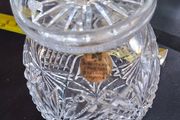 Beautiful Crystal Preserve Jam or Honey Jar with Lid, Postage Available