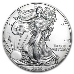 2020 USA 1 Dollar 1 oz Silver Bullion Coin - American Eagle BU (In Capsule)