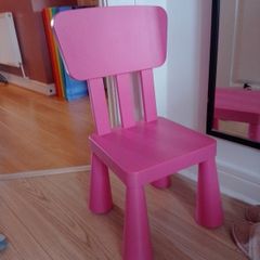 ikea kids pink plastic chair