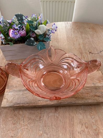 Antique/vintage assorted pink glass