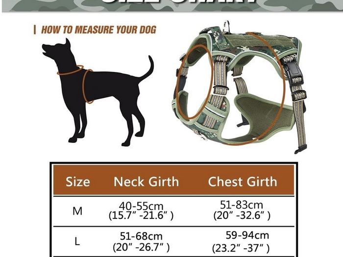 Tactical Dog Harness for Walking Hiking Hunting, Reflective Dog MOLLE Vest Harness with Handle, Working Training Easy Control Service Vest Harnesses