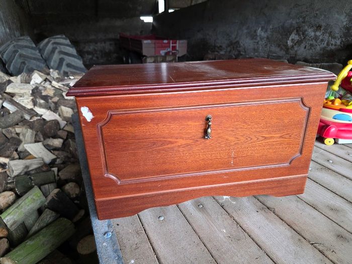 Vintage wooden storage chest