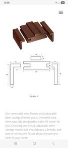 Deanta Walnut Adjustable Door Frames