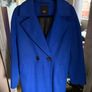 River Island Cobalt Blue Relaxed Fit Double Breasted Coat Size 12 Image 3
