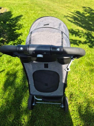 Trixie Grey Dog Buggy Stroller (Quick-Fold, Max 11kg)