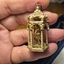 Vintage gilded bird cage with a bird pendant. Image 10