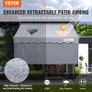 Balcony awning 3x1.2m folding arm awning height adjustable from 2.2 to 3.1m clam Image 5