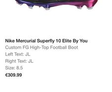 Custom Nike by you football boots with receipts size uk 8.5
