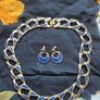 Vintage Unique 1980s Necklace and Earrings Set Image 2