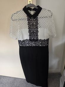 black/white dress
