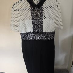 black/white dress