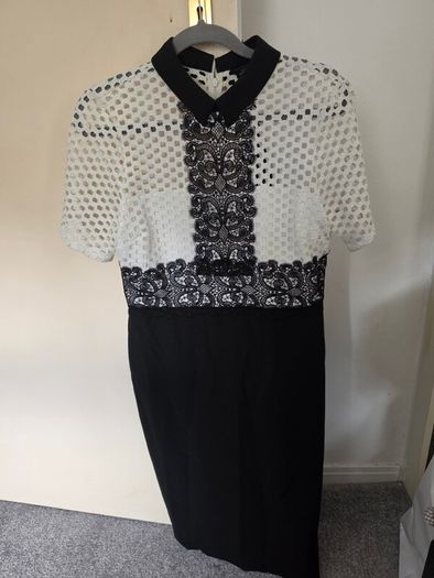 black/white dress