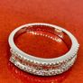 Platinum IGI Certified Natural Diamond (VS/E-F) Half Eternity Band Ring Image 10