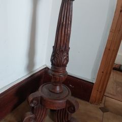 wooden tall candle stand
