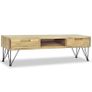 TV Cabinet 120x35x35 cm Solid Teak Image 2