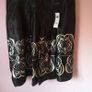 New Black Satin with Swirl Print, Size14 skirt pleated at the front Image 2