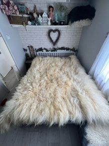 sheepskin throw
