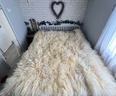sheepskin throw