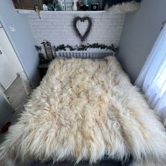 sheepskin throw