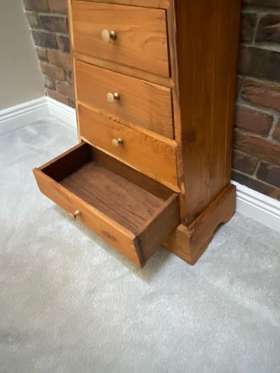 Unique Solid Hardwood Pyramid Chest of Drawers