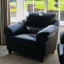 Free to take away. Black leather sofa and 2 armchairs Image 2