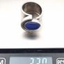 Signed Chunky Sterling Silver Lapis Lazuli Ring Image 10
