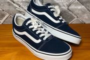 Vans Off The Wall Ward Boys Navy Canvas Trainers UK5 EUR38