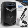 Portable PA System, Active Speakers, Powered Speakers 400W Rechargeable Outdoor Bluetooth Speaker- w/ 18 Subwoofer 1 Tweeter, Microphone and Speaker, PartyBox Lights, Recording, USB/SD/Radio Image 6