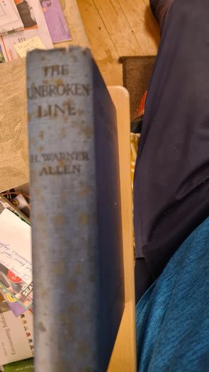 The Unbroken Line. H. Warner Allen. Along The French Trenches From. Switzerland To The North Sea. Hardback In Good Condition.