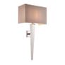 Wall Light with Silk Faux Shade Grey Image 4