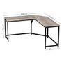 Corner desk L-shaped computer desk corner l shape  desk  corner desk, L-shaped computer desk, office desk, study, home office, gaming, space-saving, easy assembly, industrial design, Image 2