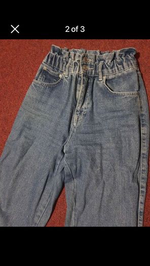 jeans, size uk 8 with elastic waist.