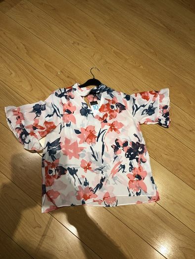White Floral Blouse BNWT