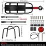 Bike Rear Rack, Bicycle Rear Back Seat Luggage Rack Holder Carrier for Panniers Bags, Luggage, Cargo, 50kg Load, Aluminum Alloy Adjustable with Reflector for Cycling Camping Touring Sport (FREE POSTAGE) Image 3