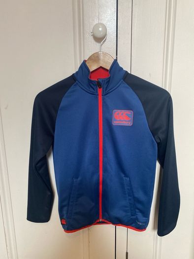 Boys Canterbury Vapodri Blue Zip Up Top - Age 10 Years