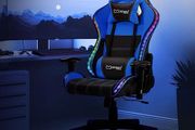 Gaming Chair Bluetooth RGB Light Computer Chair  Gamer Chair with Bluetooth Speakers Gaming Chair RGB LED Lighting and Bluetooth Speakers, Black, Faux Leather, Ergonomic Office Chair, Backrest,