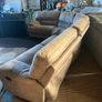 Beige corner recliner manual recliner sofa Image 6