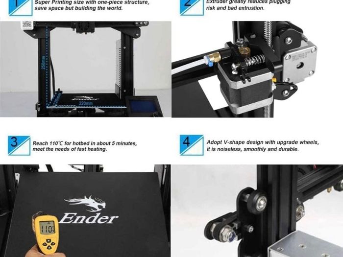 3D Printer Fully Open Source with Resume Printing Function DIY 3D Printers Printing Size 220x220x250mm (FREE POSTAGE)