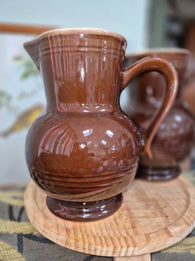 Vintage Pair of Emile Henry jugs