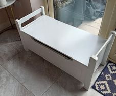 White wooden storage box
