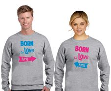 Born To love Couple Sweatshirts valentines day gift present