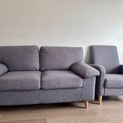 Sofa and armchair (priced separately)