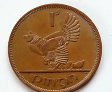 Ireland 1966 Uncirculated Penny 60 years old Irish Pingin coin