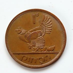 Ireland 1966 Uncirculated Penny 60 years old Irish Pingin coin