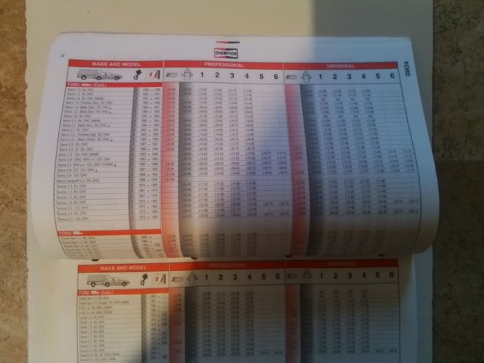 Champion Spark Plug Lead Reference Book.