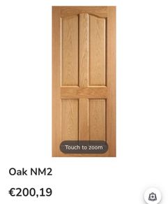 3NEW Oak doors 4 panel