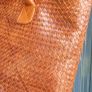 brown leather woven shoulder bag Image 8
